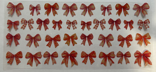 Red Multi-Pattern Bows