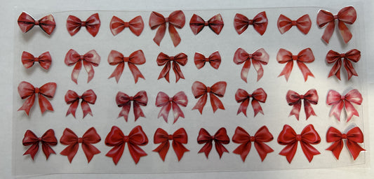 Red Multi-Pattern Bows