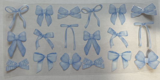 Light Blue Multi-Pattern Bows