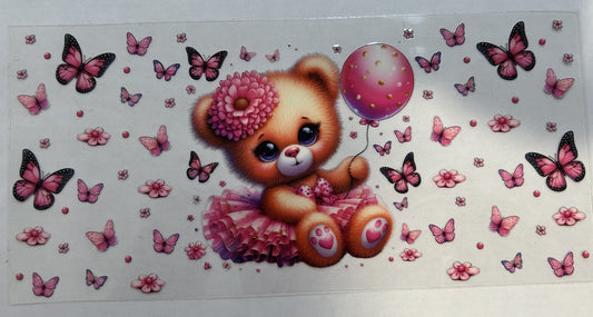 Bear in tutu with butterflies