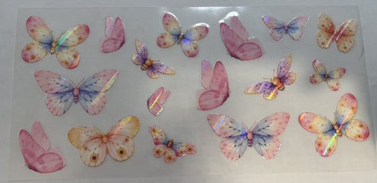 Shiny Pink Butterflies