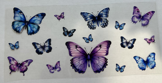 Blue and Purple Butterflies