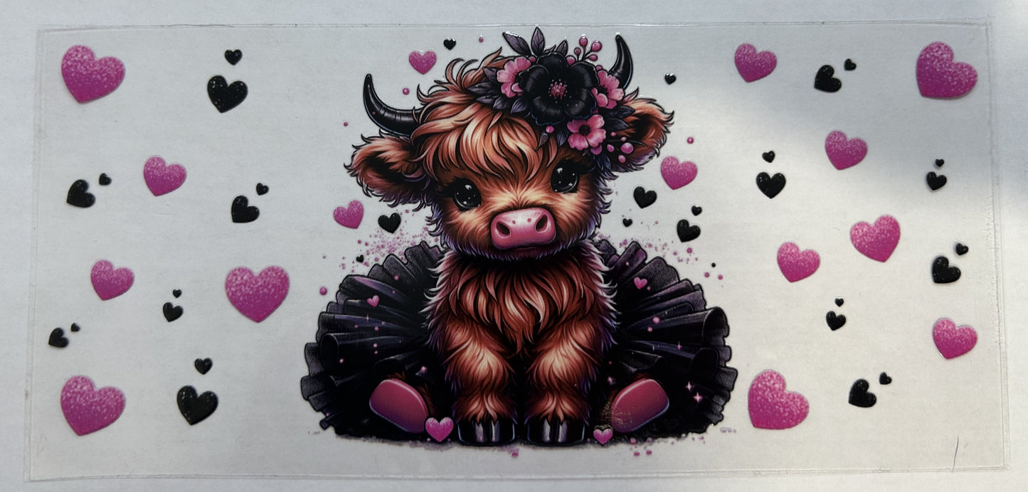 cow in tutu and pink hearts