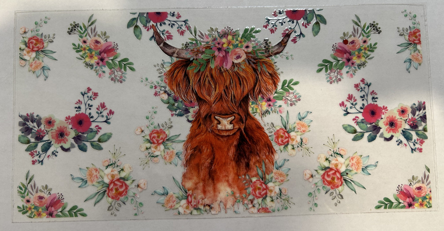 Cow and flowers