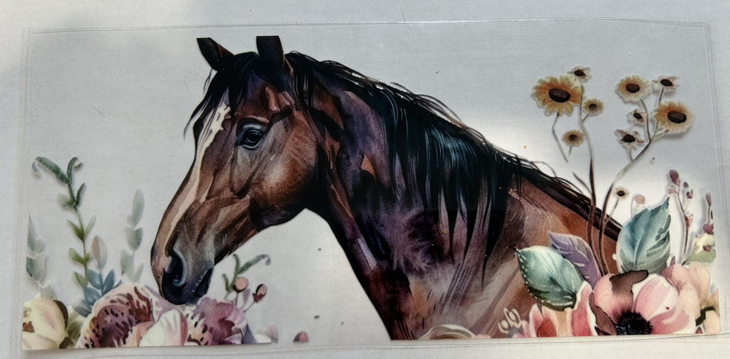Horse with flowers