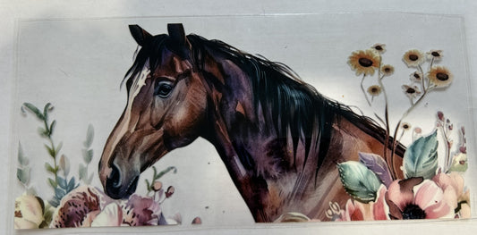 Horse with flowers