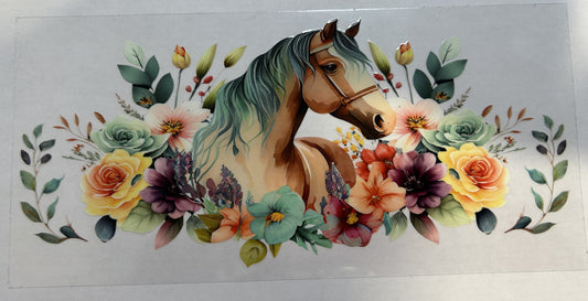 Horse with flowers