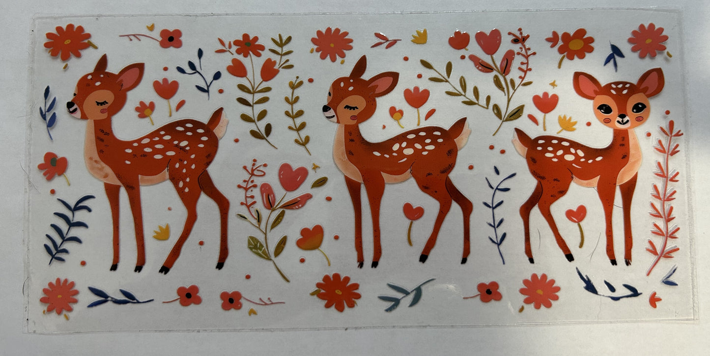 Deer and flowers