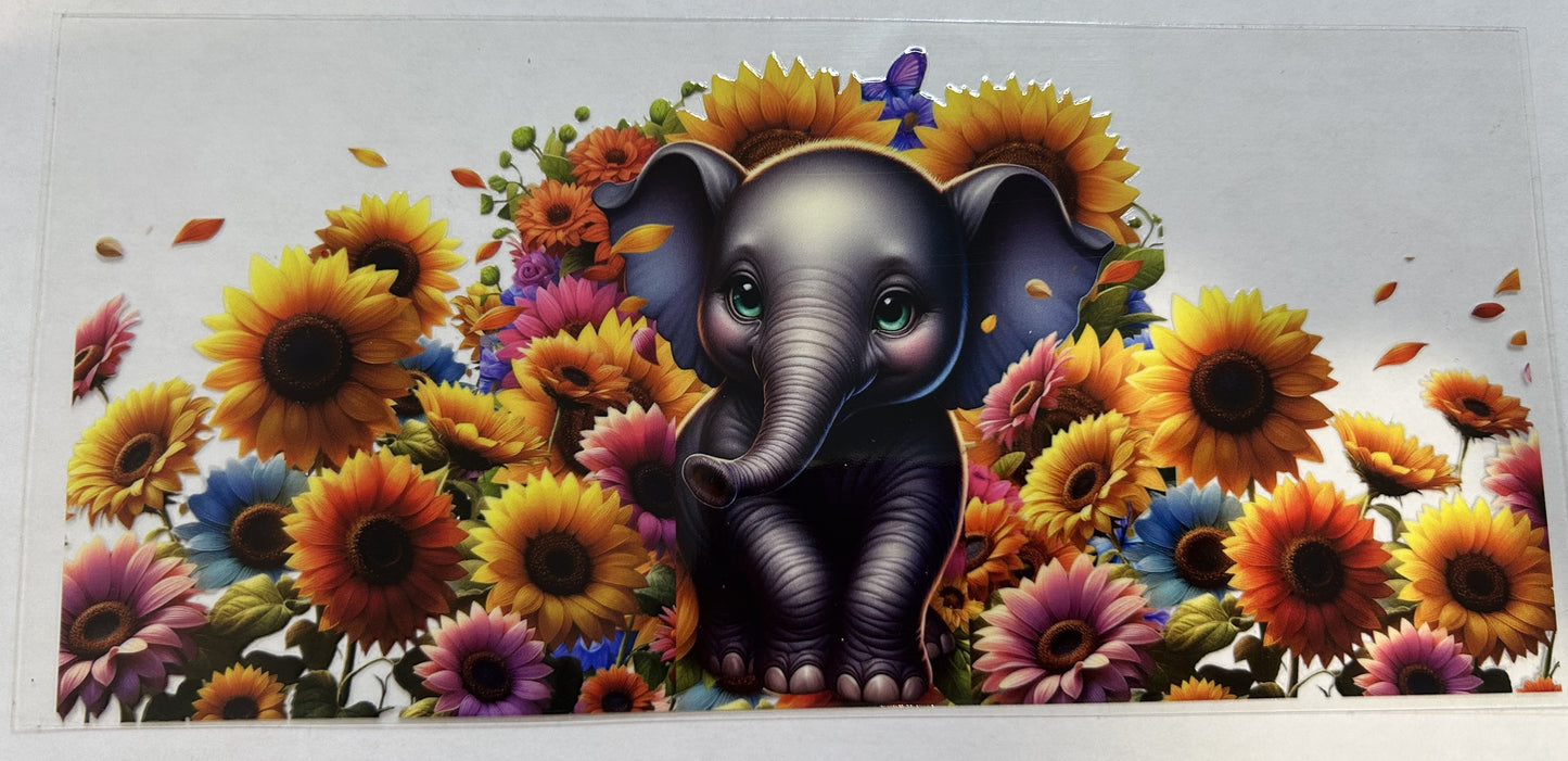 Elephant in Sunflowers