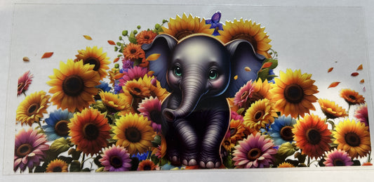 Elephant in Sunflowers