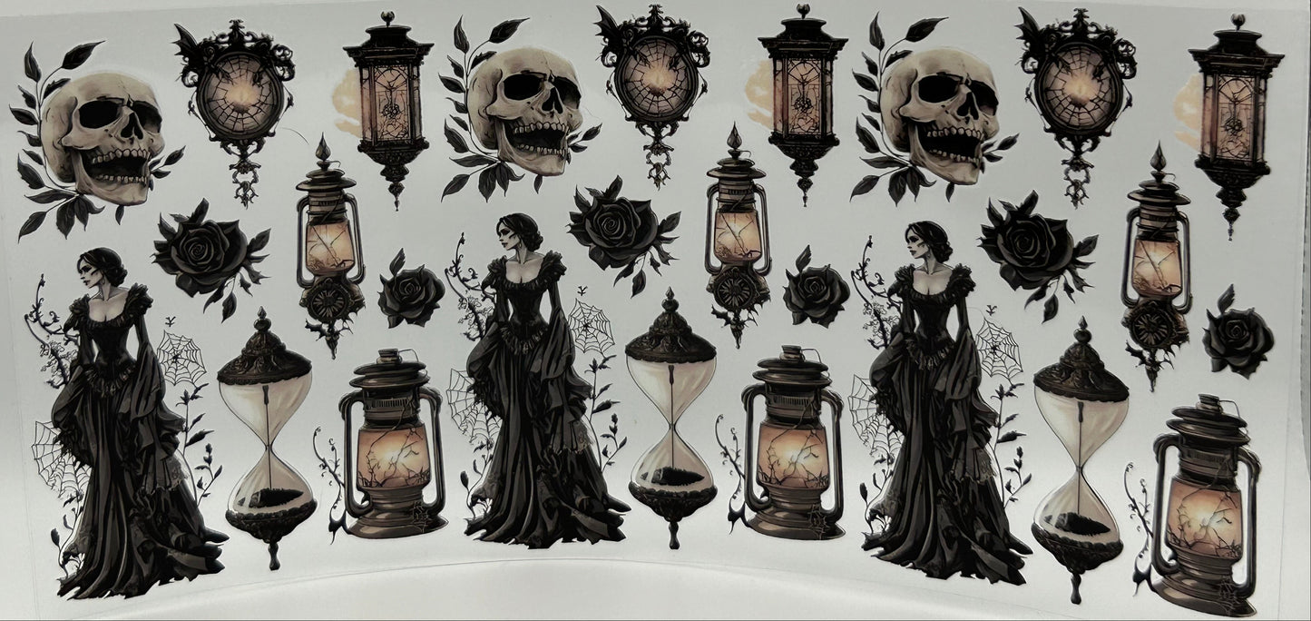 Woman in black dress