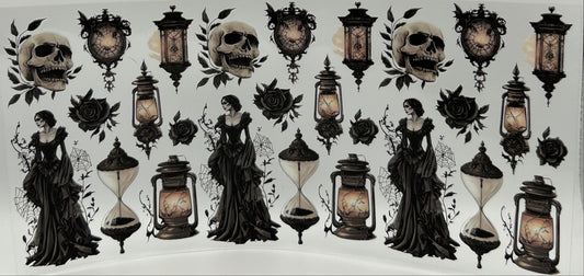 Woman in black dress