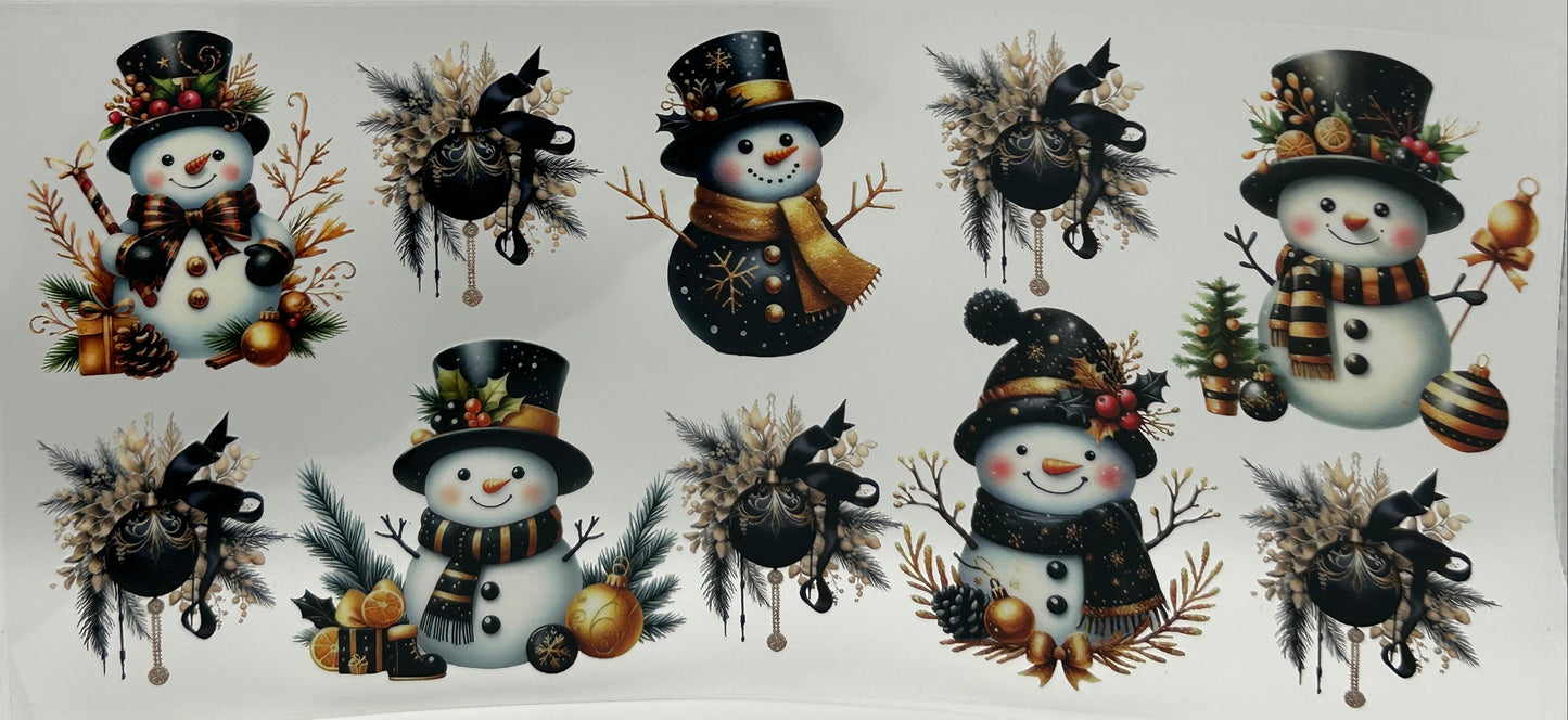 Black tophat Snowmen