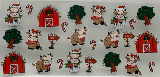 Cows and Christmas trees