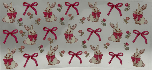 White bunnies and bows