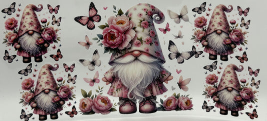 Pink flowered Gnome