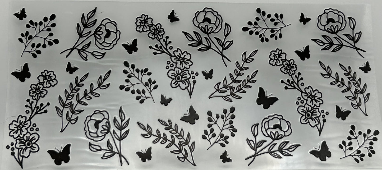 Black flowy flowers