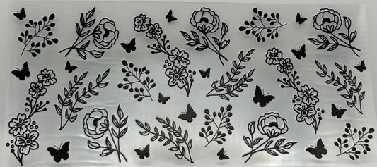 Black flowy flowers