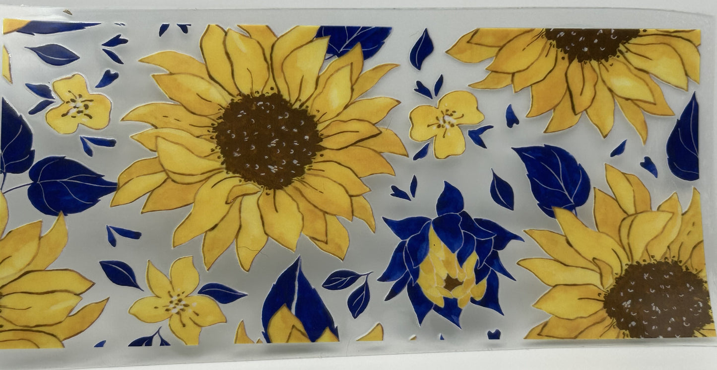 Sunflower with blue leaves