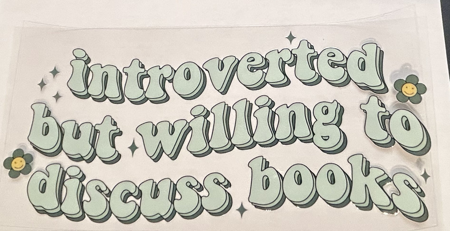 Introverted but willing to discuss books