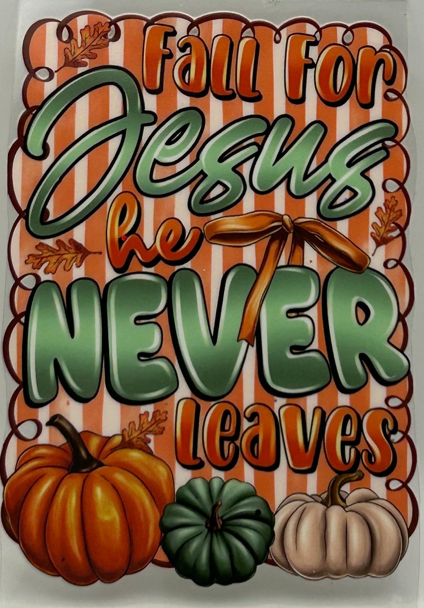 Fall for Jesus Decal