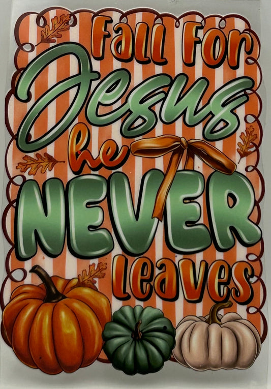 Fall for Jesus Decal