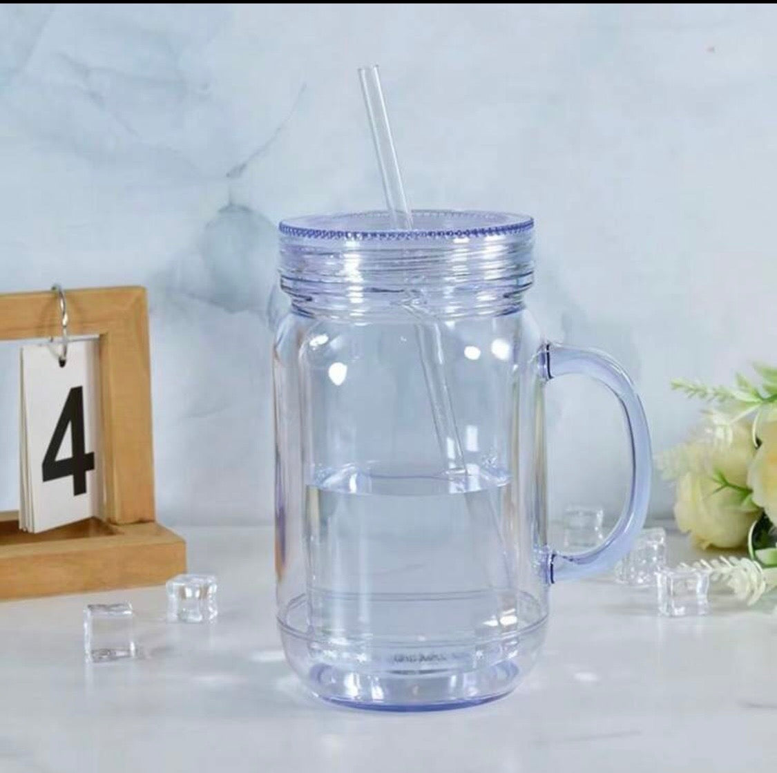 20oz Mason Jar Snow Globe