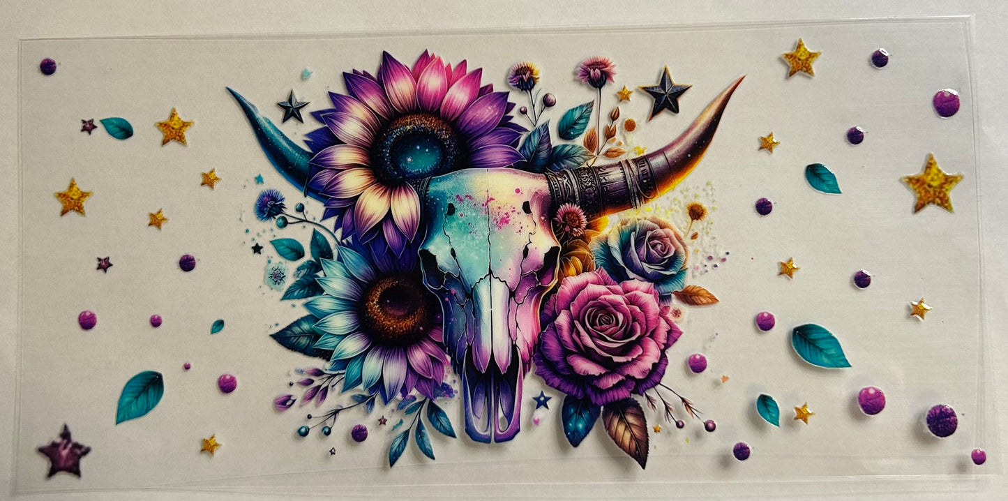 Cow Skull and flowers