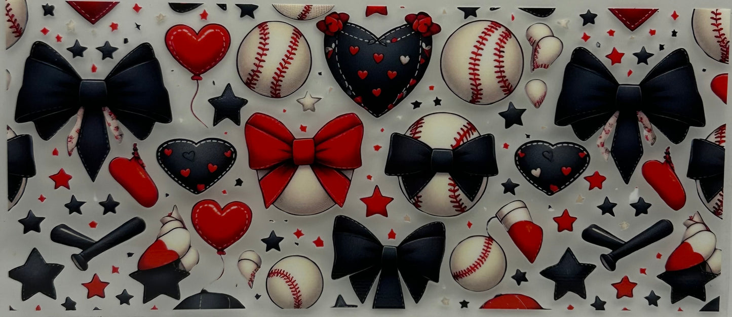 Baseballs with Hearts and Bows