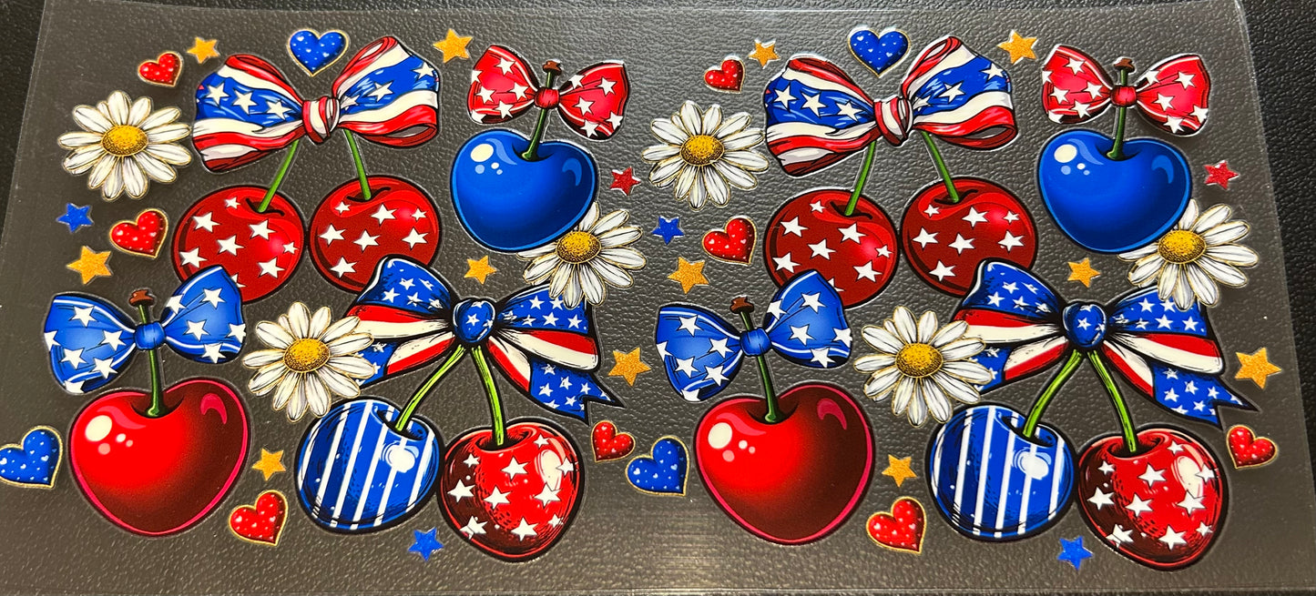 Red, White, and Blue Cherries